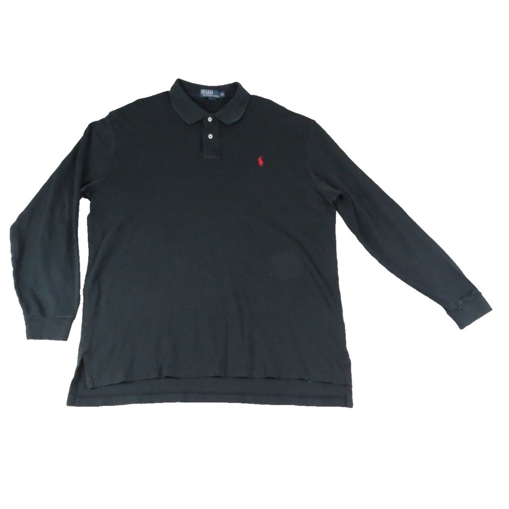Polo Ralph Lauren Shirt Mens‎ XL Black Long Sleeve Pony Logo Cotton Classic